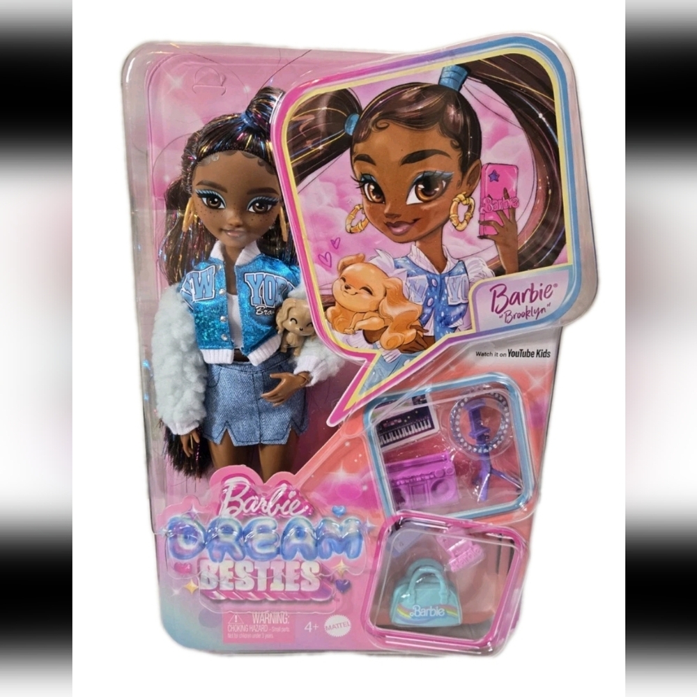 Barbie Dream Besties Brooklyn Doll Dance Party With Music Accessories And Puppy